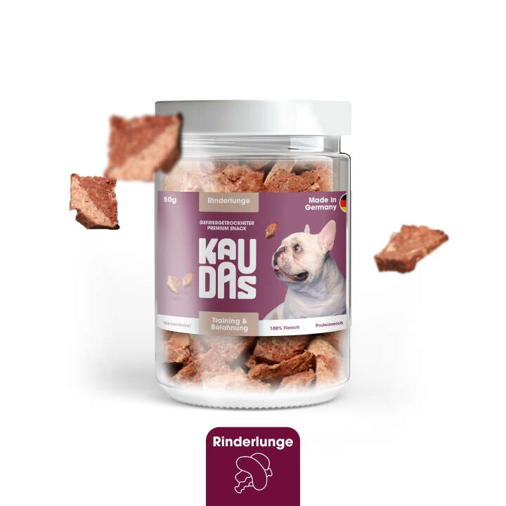 KAUDAS Hundeleckerli RinderlungePur Natursnack
